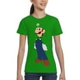thumbnail image 4 of Luigi's Mansion Character Teen T Shirts Unisex Crewneck Short Sleeve T-Shirt Tees Top For Boys Girls Youth Kids Medium, 4 of 7