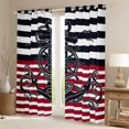 thumbnail image 2 of Homewish Cartoon Anchor Print Curtains Pack of 2 (42x84 Each), Black Red Stripe Line Curtains Blackout, Teens Kids Boys Girls Bedroom Curtains, Black Out Curtains Room Decor, 2 of 6