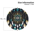 thumbnail image 2 of Gaeub Boho Dreamcatcher Print 4 Pcs Leather Coasters for Drinks ,Drink Coasters Sets,Drink Table Cup Coasters for Living Room Kitchen Coffee Decor-Round Shape, 2 of 6
