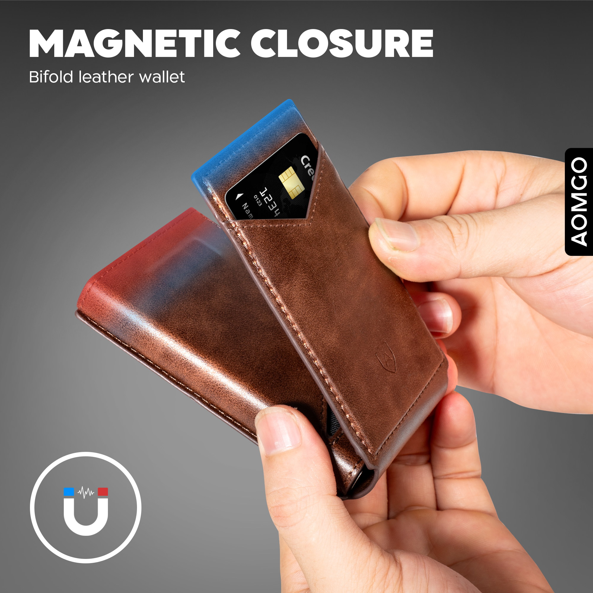 AOMGO Men's Smart Wallet with Money Clip photo 4