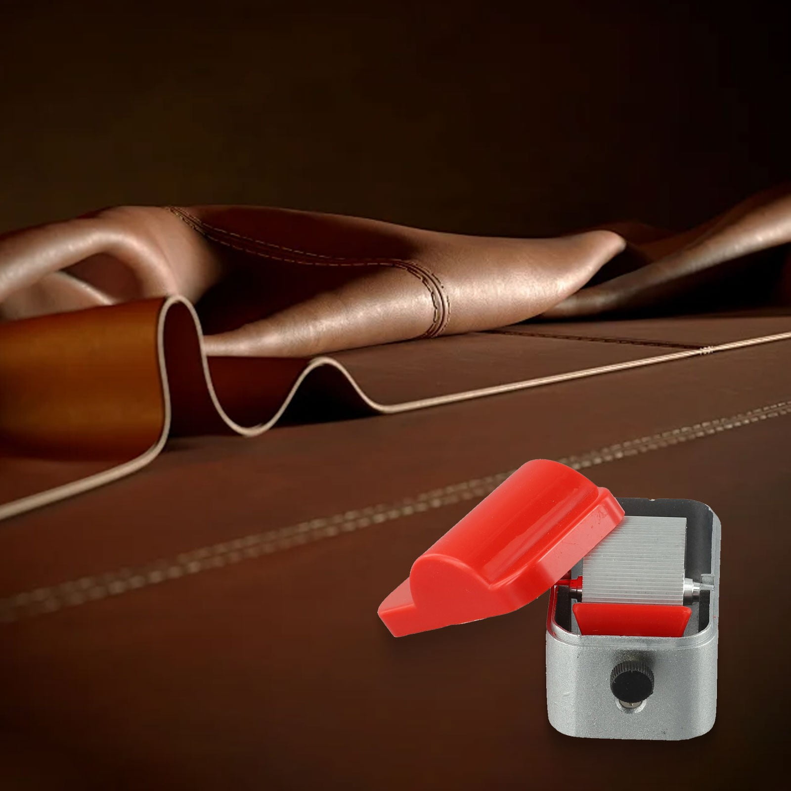 Aluminum Wheel Oil Edge Bucket Tool Diy Easy To Clean Small Box Professional Work Tools Leather Craft Workshop Kit