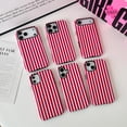 thumbnail image 2 of Compatible with iPhone Case, Cute Fashion Aesthetic Striped Pattern Cover for Women, Shockproof Soft TPU and Hard PC Protective Phone Case for iPhone, 2 of 8