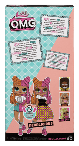 LOL Surprise OMG Neonlicious Fashion Doll with Fashions and Accessories, Ages 4+
