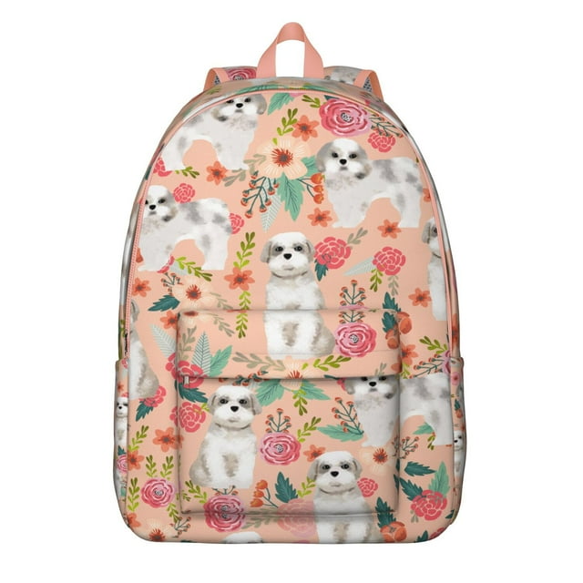 Abstract Dog Art Travel Backpack – Lightweight Oxford Backpack with Large Capacity and Anti-theft Features for Daily Commuting, Outdoor Activities, and School