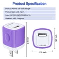 thumbnail image 4 of Compatible with iPhone Charger Cable Fast Charging AILKIN 3Pack Charger Block with 6ft Cord Charging Block Plug Power USB Wall Charger Adapter Compatible with iPhone 14/13/12/11,Multicolor, 4 of 8