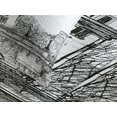 thumbnail image 4 of Ambesonne Paris Quilted Bedspread Set 3 Pcs, View from Pont Neuf, Queen Size, Black and White, 4 of 5