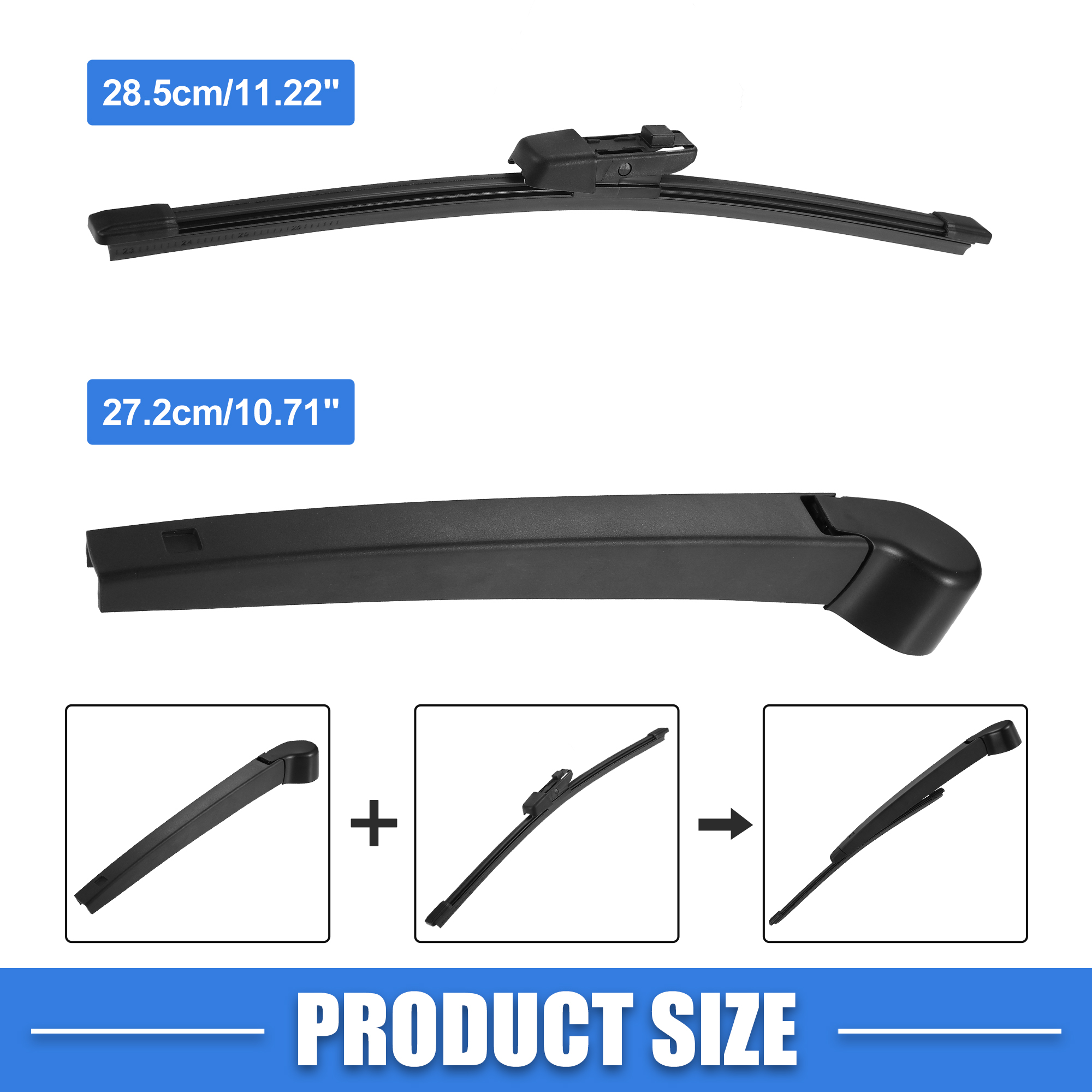 Unique Bargains Rear Wiper Blade Arm Assembly for VW Golf MK6 2009-2012