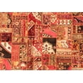 thumbnail image 1 of Ahgly Company Indoor Rectangle Patchwork Orange Transitional Area Rugs, 2' x 5', 1 of 4