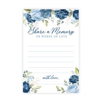 Koyal Wholesale Share a Memory Cards, Icy Blue Roses Cards for Wedding, Life Memories, 4" x 6", 52-Pk