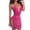 Hot Pink, variant on Fashion Womens Sexy Deep V-Neck Halter Backless Slit Mini Party Club Dress Women'S Casual Dress Hot Pink L