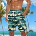 thumbnail image 2 of Iugvhana Men's Hawaiian Beach Swim Trunks Summer Tropical Floral Board Shorts Swimwear Bathing Suit with Pockets Blue XL, 2 of 5