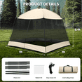 thumbnail image 6 of Screen House Room, GVDV 11x11 Ft Mesh Net Screen Tent Canopy, Easy Setup & Waterproof & Sunshade, Suitable for Camping Trip, Beach, Picnic, 6 of 10