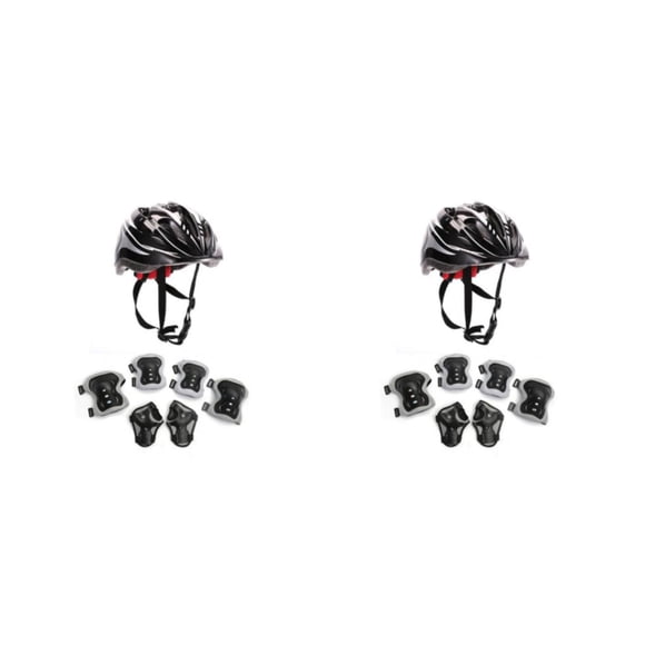 Casco de rodillo Bearachild para niños ajustable color Negro 2piezas