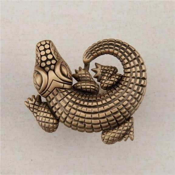 Artisan Collection Alligator Knob, Museum Gold