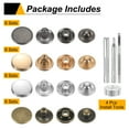 thumbnail image 3 of Uxcell 24Set 15mm Leather Snap Fastener Kit with 4 Install Tools, 4 Colors, 3 of 6
