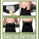 thumbnail image 4 of Adjustable Lumbar Support, Breathable Posture Corrector for Waist and Back with 3 Removable Pads Back Brace (XL) XL Black, 4 of 5