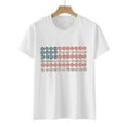 thumbnail image 5 of KALE 4th of July Short Sleeve Shirts for Women American Flag Patriotic 2D Independence Day Print Casual Sports T Shirt Y2K Clothes White M, 5 of 7