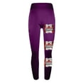 thumbnail image 5 of Jinhomg Womens Long Leggings High Waist Yoga Pants Canada Flag Print Patriotic Casual Leggings Slim Fit Stretch Athletic Leggings 90 off Clearance Sale Purple L, 5 of 6