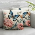 thumbnail image 3 of Chilfamy Butterfly Flower Pillow Covers for Couch Sofa Indoor Outdoor Short Plush 1PC 24x24in, 3 of 5