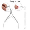 thumbnail image 3 of 3Pcs Cuticle Trimmer with Cuticle Pusher, Professional Stainless Steel Cuticle Cutter Clipper Durable Pedicure Manicure Art Tools Set for Fingernails and Toenails, 3 of 7