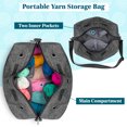 thumbnail image 2 of PAVILIA Knitting Bag for Crocheting, Small Crochet Bag Organizer, Yarn Storage Holder for Knitter, Knitting Project Bag for Yarns Crochet Accessories, Gifts For Crocheter Knitter, Charcoal Grey, 2 of 7