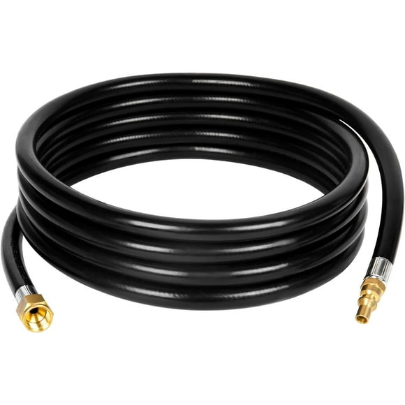 shiyou-12-Foot RV Quick Connect Propane Hose for Camping Grill, Camp Chef Stove, Outland Fire Bowl, Portable Fire Pit and More