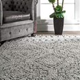 thumbnail image 3 of nuLOOM Vasiliki Moroccan Tribal Tassel Grey 5' 3" x 7' 7" Area Rug, 3 of 4
