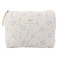 thumbnail image 1 of Bolso de maquillaje para mujer, bolso de maquillaje acolchado de gran capacidad a cuadros para niña, 1 of 6