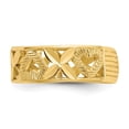thumbnail image 6 of Auriga Fine Jewelry 14K Yellow Gold Diamond-cut X and Heart Toe Ringfor Women, 6 of 6