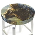 thumbnail image 3 of Balery Ferocious Dinosaur Fundas de asiento para taburete de bar redondo de tela de terciopelo ajustables que protegen de arañazos y manchas para sillas de 14 a 17 pulgadas.-13 inch, 3 of 7