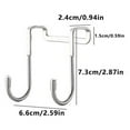 thumbnail image 3 of Agiferg Porte-Manteau d'Armoire Double en Acier Inoxydable par-Dessus la Porte Hooks de Type S pour Porte Arrière, 3 of 6