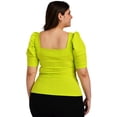 thumbnail image 3 of Blusa escote cuadrado Roman Fashion /Tallas Extras, 1823 (Lima) verde lima 36 Roman Fashion BL-GR-1823-LIMA, 3 of 6