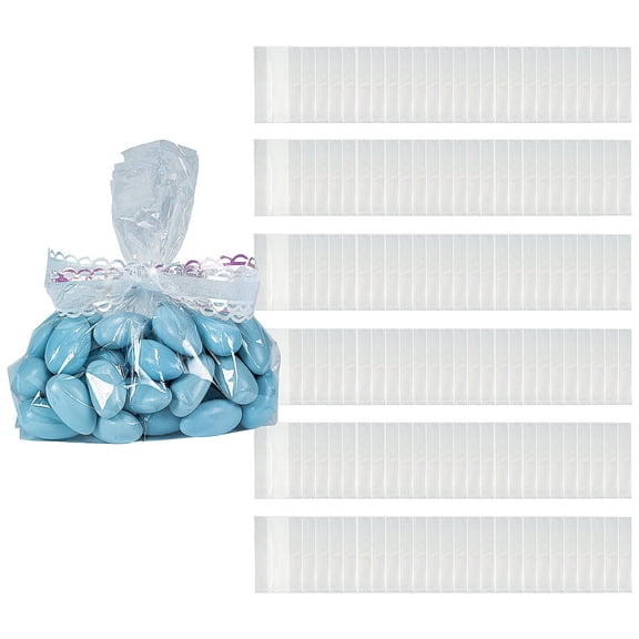 Bulk 200 Pieces Small Clear Basket Bags