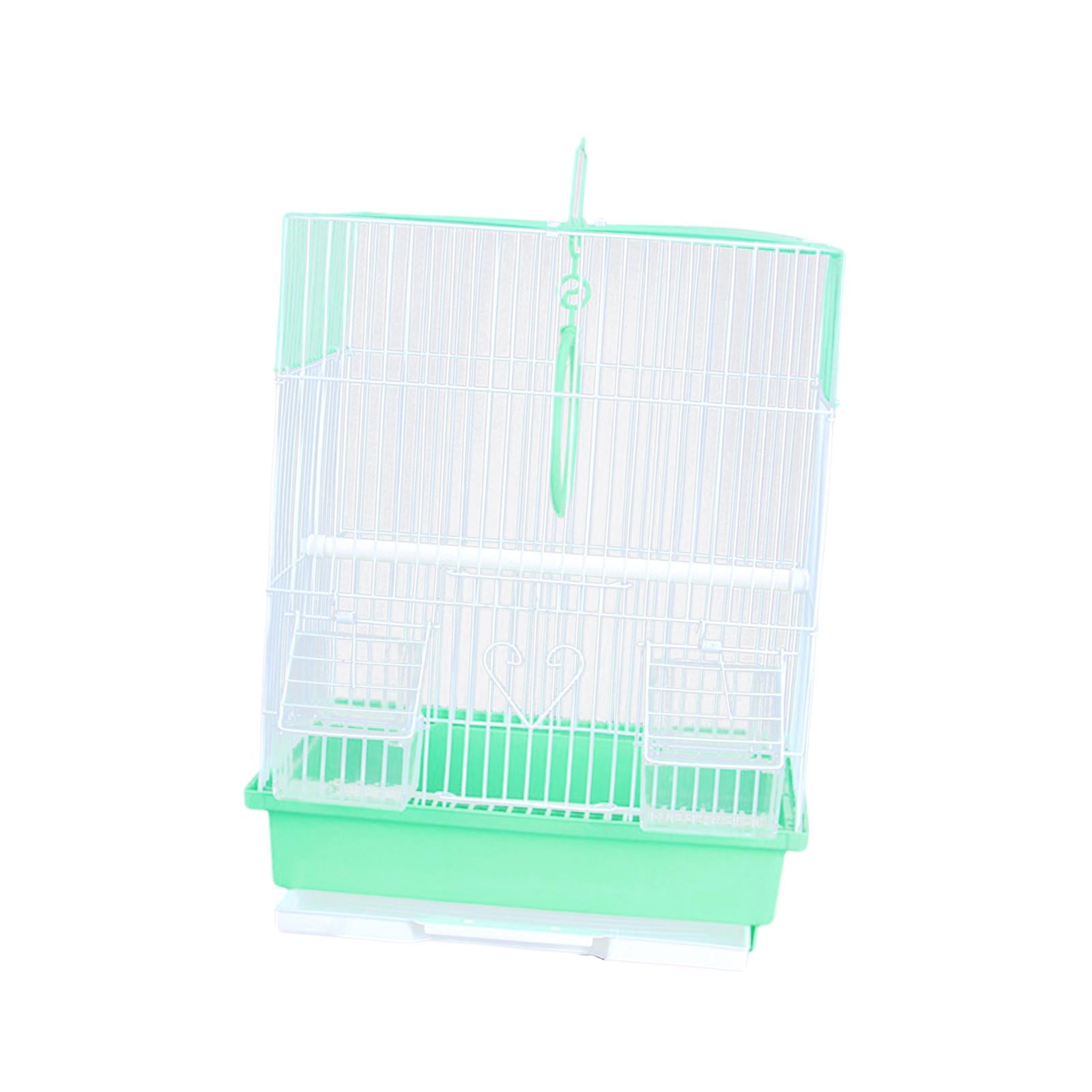 Stgfyxgs Bird Cage Parrot Stand Cage, Birdcage with Standing Pole Hanging for Parrot Cockatiel Parakeet Finches , Green