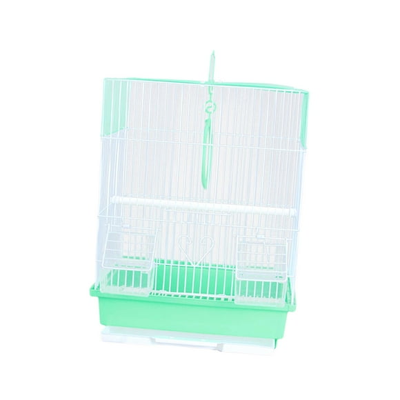 Jaula de pájaros duradera, poste colgante de pie, jaula de soporte para loros, casa para mascotas, suministros para mascotas Verde Yuyangstore jaula de pájaros