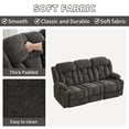 thumbnail image 2 of Bonzy Home 3-Seat Reclining Sofa with Cup Holders, Extra-Wide Manual Recliner Soft Fabric Couch for Living Room, Dark Gray, 2 of 9