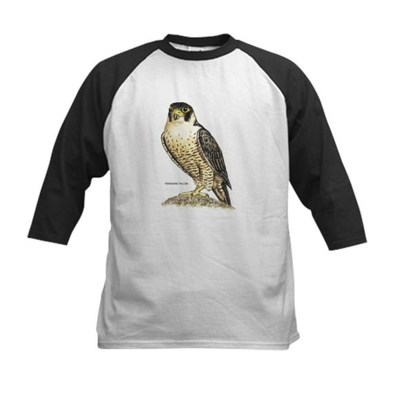CafePress - Peregrine Falcon Bird Kids Baseball Jersey - Kids Cotton Baseball Jersey, 3/4 Sleeve Shirt
