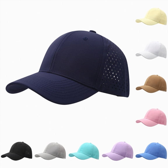 HCNTES Quick Dry Baseball Cap Mesh Snapback Hat Sun and Rain Protection Golf Ball Cap for Men Women Grey