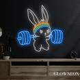 thumbnail image 4 of Glowneon Rabbit Gymmer Neon Sign, Weight Lifting Led Sign, Gym Decor, 4 of 4