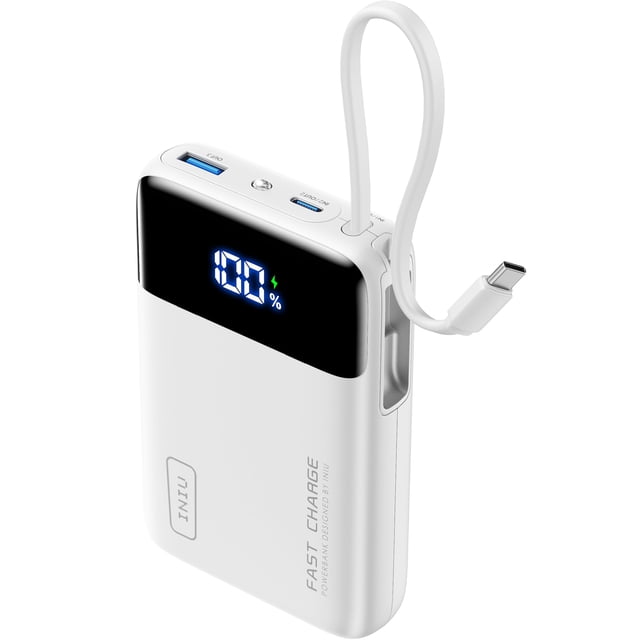 Power Bank INIU 20000mAh 45W Carga Rápida con Cable USB-C
