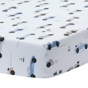 Lambs & Ivy Little Racer Cotton Cars/Transportation Fitted Crib/Toddler Sheet