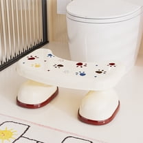 Non-Slip Toilet Step Stool Bathroom Foot Rest for Improved Posture Squatting Aid for Adults and Children Anti-Skid Durable Plastic Step Stool for Bathroom Toilet Assistance