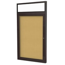 Ghent's Wood 36" x 36" 1 Door Enclosed Bulletin Board in Natural