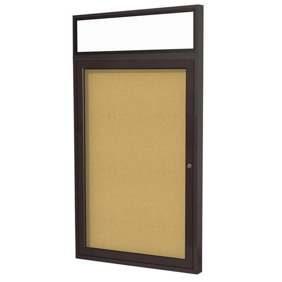Ghent's Wood 36" x 36" 1 Door Enclosed Bulletin Board in Natural