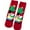Red, variant on Ugly Christmas Socks for Boys Girls Festive Patterns Striped Fuzzy Socks Cute Coral Fleece Cozy Warm Crew Socks Christmas Fluffy Slipper Sock