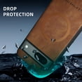thumbnail image 4 of Decase Compatible with Google Pixel 7A Fashion Magnetic Case,Anti-Fingerprint PU Leather Phone Cover,Mag-Safe Case,Slim Fit Shockproof Protective Phone Case For Google Pixel 7A,Brown, 4 of 10
