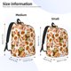 thumbnail image 2 of Disketp Burger print Canvas Backpack Lightweight Travel Daypack Student Rucksack Laptop Backpack-Medium, 2 of 5