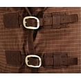 thumbnail image 3 of Jeffers Equine Basic Canvas Horse Blanket, 69" – Water Resistant Turnout Blanket for Horses, Pony, Draft –  Breathable, Adjustable Straps, Tail Flap, Shoulder Gussets, Barn Gear - Green Tan Check, 3 of 3