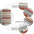 thumbnail image 5 of Extra Long Shower Curtain 72x84 Inch, Brown Ethnic Boho Shower Curtain Waterproof Bathroom Decor Modern Abstract Stripes Geometric Fabric Bath Curtain Set Accessories with Hooks, 5 of 6