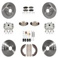 thumbnail image 1 of Transit Auto Front Rear Disc Brake Caliper Rotors Drums Ceramic Pads Shoes Wheel Cylinders and Hardware Kit (11Pc) for Car 2015-2019 Honda Fit KC8-100915C, 1 of 11
